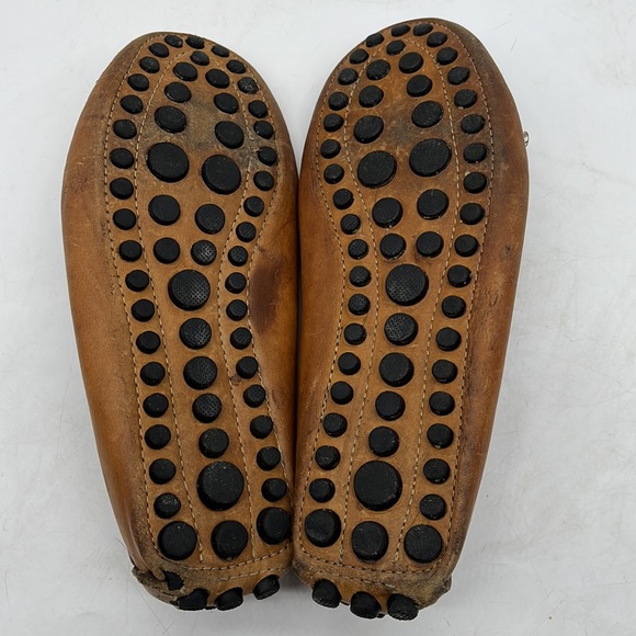 Mercanti Fiorentini Brown Leather Driving Moccasins Size 7 - Picture 6 of 8